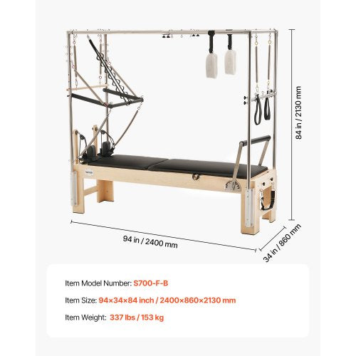 Pilates Reformer Trä Pilatesmaskin Hemmagym Träningsutrustning |  EU