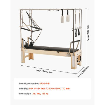 Pilates Reformer Trä Pilatesmaskin Hemmagym Träningsutrustning |  EU