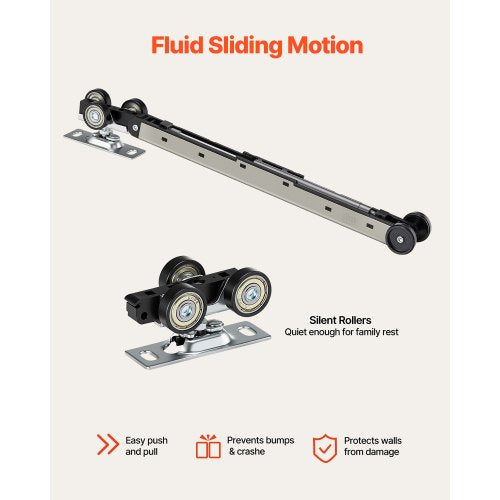 Skjutdörr i fickformat, 765 x 2035 mm, 5-liters enkel skjutdörr i frostat glas med beslag, robusta fickdörrar i massivt trä och MDF med vattentät yta för sovrum, kök, arbetsrum |  EU