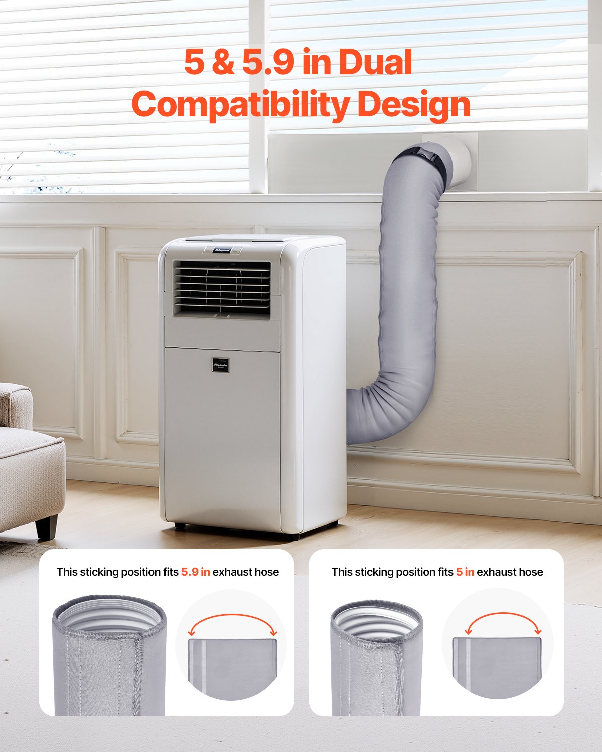 Klimaanlagen-Schlauchschutz, tragbare, isolierte AC-Abluftschlauchhülle