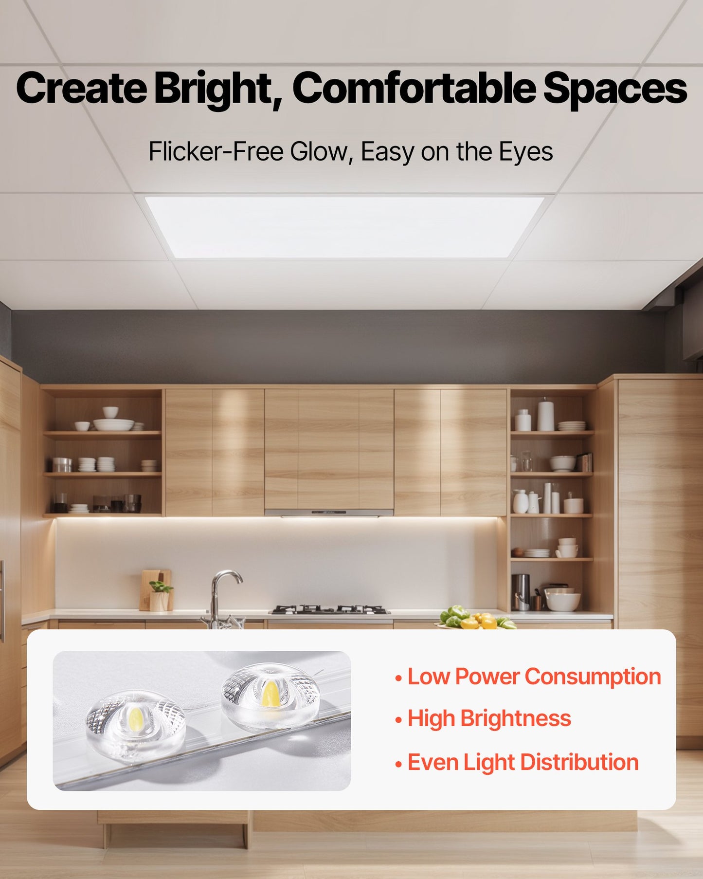 2x4 FT LED Flat Panel Light, 7800 LM, Flush Mount LED Drop Ceiling Lighting Fixture with 3 Color Selectable 4000K/5000K/6000K, 30W/40W/50W, 0-10V Dimmable, Ultra Slim for Home Office Kitchen