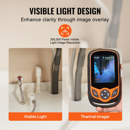 Thermal Imaging Camera, 256 x 192 IR Resolution Pocket Infrared Thermal Imager with WiFi, 25Hz Refresh Rate Thermal Camera Pocket with 3.2" Touch Screen, 0.3MP Visual Camera, -4℉-1022℉, IP54