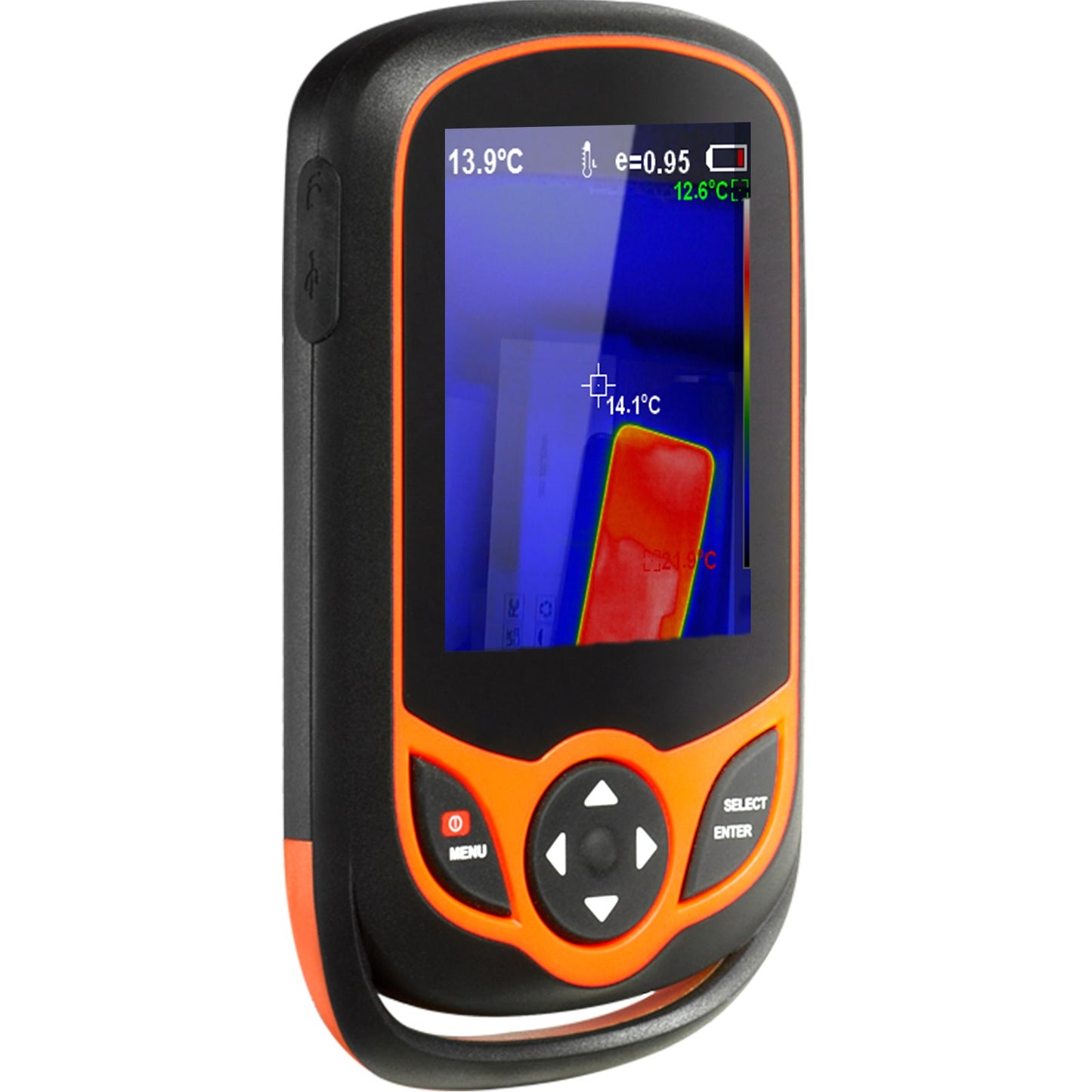 Thermal Imaging Camera, 256 x 192 IR Resolution Pocket Infrared Thermal Imager with WiFi, 25Hz Refresh Rate Thermal Camera Pocket with 3.2" Touch Screen, 0.3MP Visual Camera, -4℉-1022℉, IP54