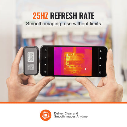 Värmekamera för Android 256x192 IR-upplösning 25Hz uppdateringsfrekvens