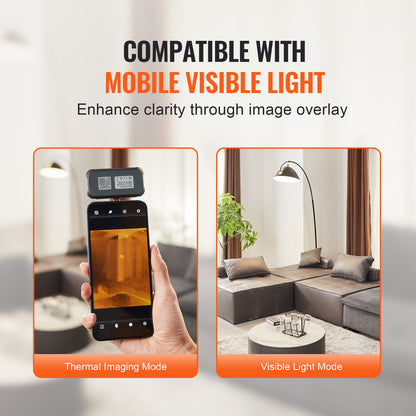 Värmekamera för Android 256x192 IR-upplösning 25Hz uppdateringsfrekvens