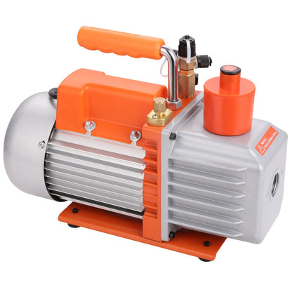 1/3 HP 2 Stage Rotary Vane Vacuum Pump, 5 CFM, 120V Air Conditioning Vacuum Pump, 1/4" SAE Male 3/8" SAE Male 1/2" ACME Male Inlet, for HVAC Repair, Refrigeration Maintenance, Resin Degassing