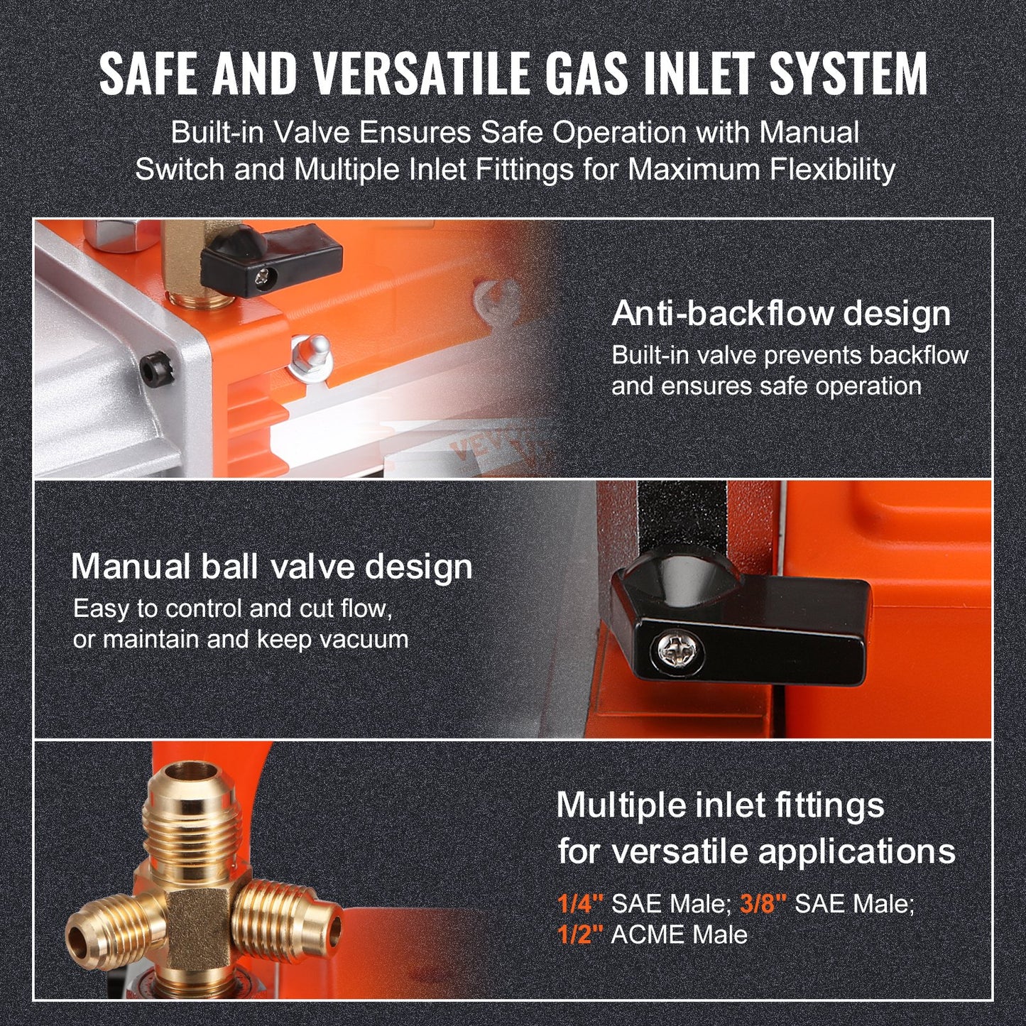 5 CFM Vacuum Pump Air Conditioning Vacuum Pump 2-Stage Rotary Vane HVAC