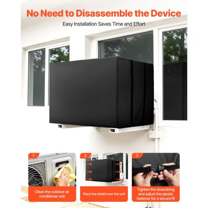 Klimaanlagenabdeckung 530 x 400 x 380 mm Wasserdicht Verstellbarer Gurt | EU