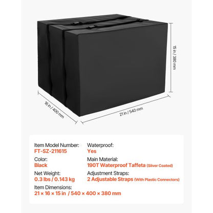 Klimaanlagenabdeckung 530 x 400 x 380 mm Wasserdicht Verstellbarer Gurt | EU