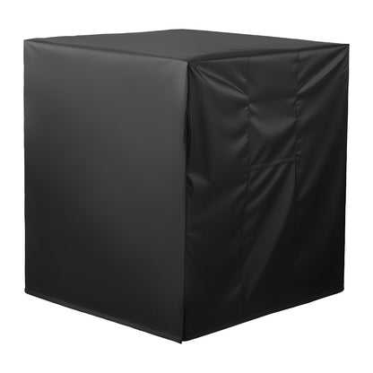 Air Conditioner Cover, 24 x 24 x 30 inch Ac Cover for Air Conditioning Unit, Three-Layer, Waterproof Polyester Fabric, Mesh Ventilation, Universal Defender for Outdoor Outside Ac Unit, Black