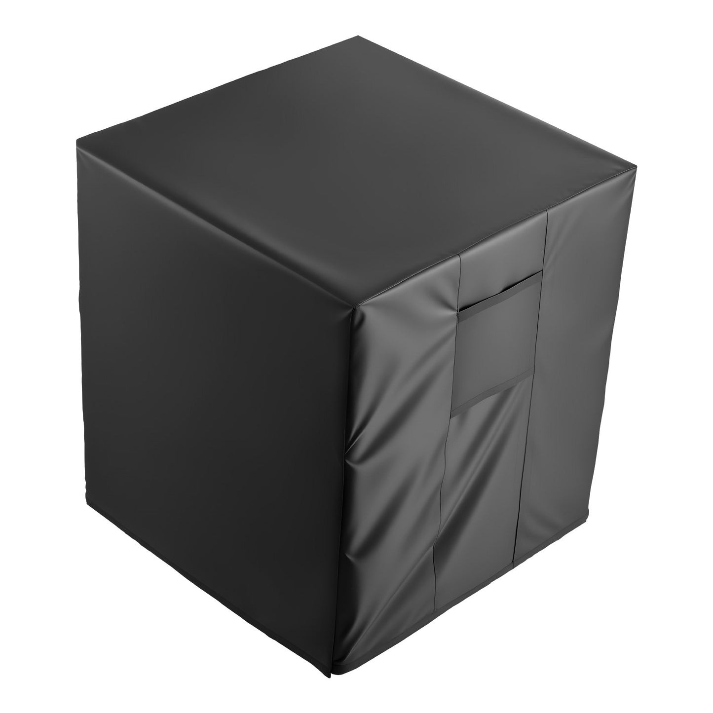 Air Conditioner Cover, 24 x 24 x 30 inch Ac Cover for Air Conditioning Unit, Three-Layer, Waterproof Polyester Fabric, Mesh Ventilation, Universal Defender for Outdoor Outside Ac Unit, Black