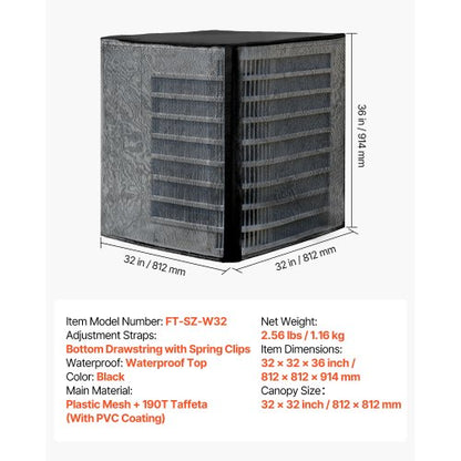 812 x 812 x 914 mm Air Conditioning Cover Double Layered Removable Cabinet | EU