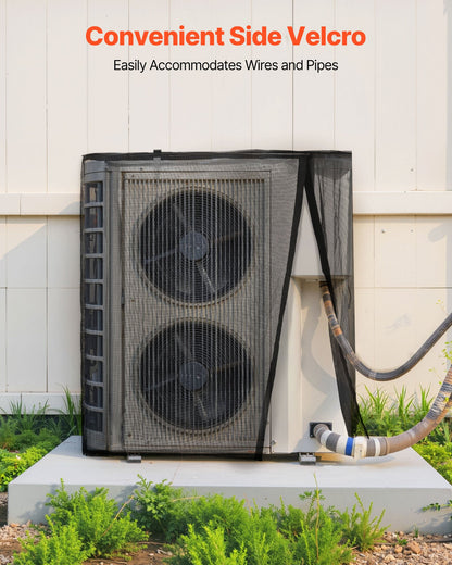 Air Conditioner Cover, 32 x 32 x 36 inch Ac Cover for Air Conditioning Unit, Dual-Layer, Detachable Canopy,Waterproof Polyester, Universal HVAC Protector for Outdoor Outside Ac Unit, Black