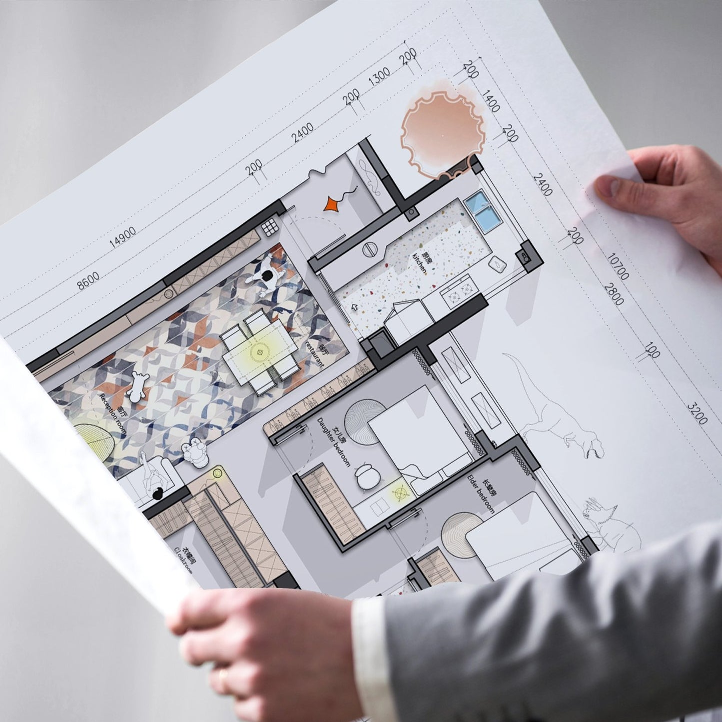 Wide Format Paper, 24 in x 150 ft Plotter Paper, 6 Rolls CAD Bond Rolls with 2 in Core, 20 LB Bond Paper Rolls, Idea for CAD Drawings, Engineering Plans, GIS Maps & Architectural Designs