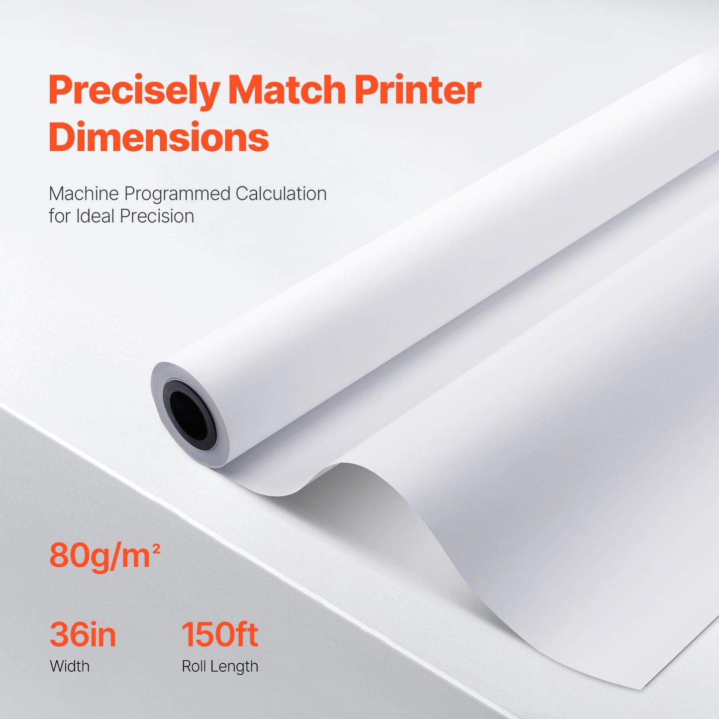 Wide Format Paper Plotter Paper 4 Rolls 36 Inch x 150 Feet CAD Bond Rolls