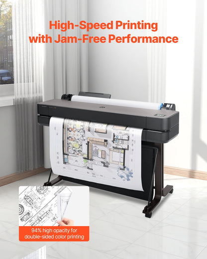 Wide Format Paper, 30 in x 500 ft Plotter Roll, 2 Rolls CAD Bond Rolls with 3 in Core, 20 LB Bond Paper Rolls, Ideal for CAD Drawings, Engineering Plans, GIS Maps, and Architectural Designs
