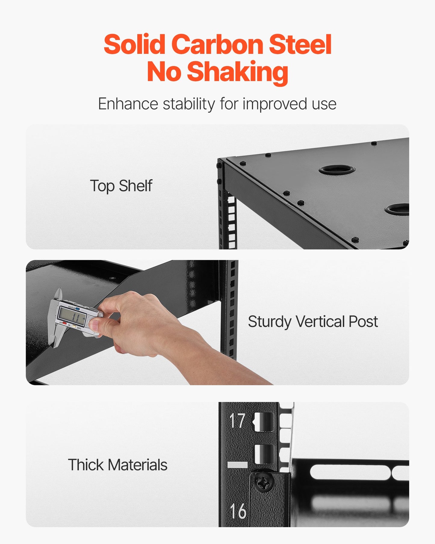 20U Open Frame Network Rack, 23 in Depth, Wall Mounted or Floor Standing Server Rack, Heavy Duty 4 Post, with Vented Shelves & Mounting Hardware, Holds All Your Networking IT Equipment AV Gear