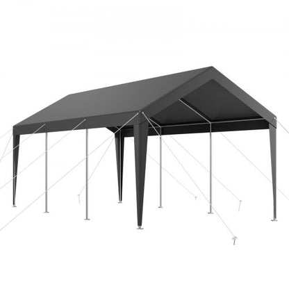 Carport/Zelt für Auto, 3 x 6 Meter, stabil, tragbar, grau