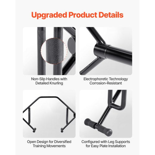 Trap Bar Hex Bar Squat Shrug Langhantel Gewichtheben Offener Rahmen 50 mm | EU