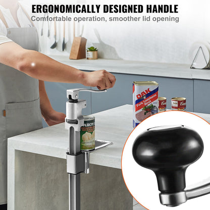 Manual Can Opener, Commercial Tabletop Opener for Large Cans, Heavy Duty Can Opener with Base, Adjustable Height Industrial Can Opener for Cans Up to 15.7 Inch Tall, for Restaurant Hotel Home Bar