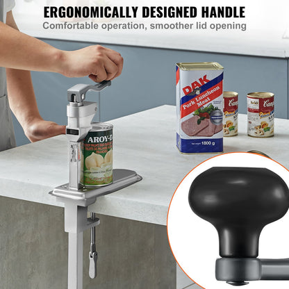 Manual Can Opener, Commercial Tabletop Clamp Opener for Large Cans, Heavy Duty Can Opener with Base, Adjustable Height Industrial Can Opener for Cans Up to 15.7 Inch Tall, for Restaurant Hotel Home Bar
