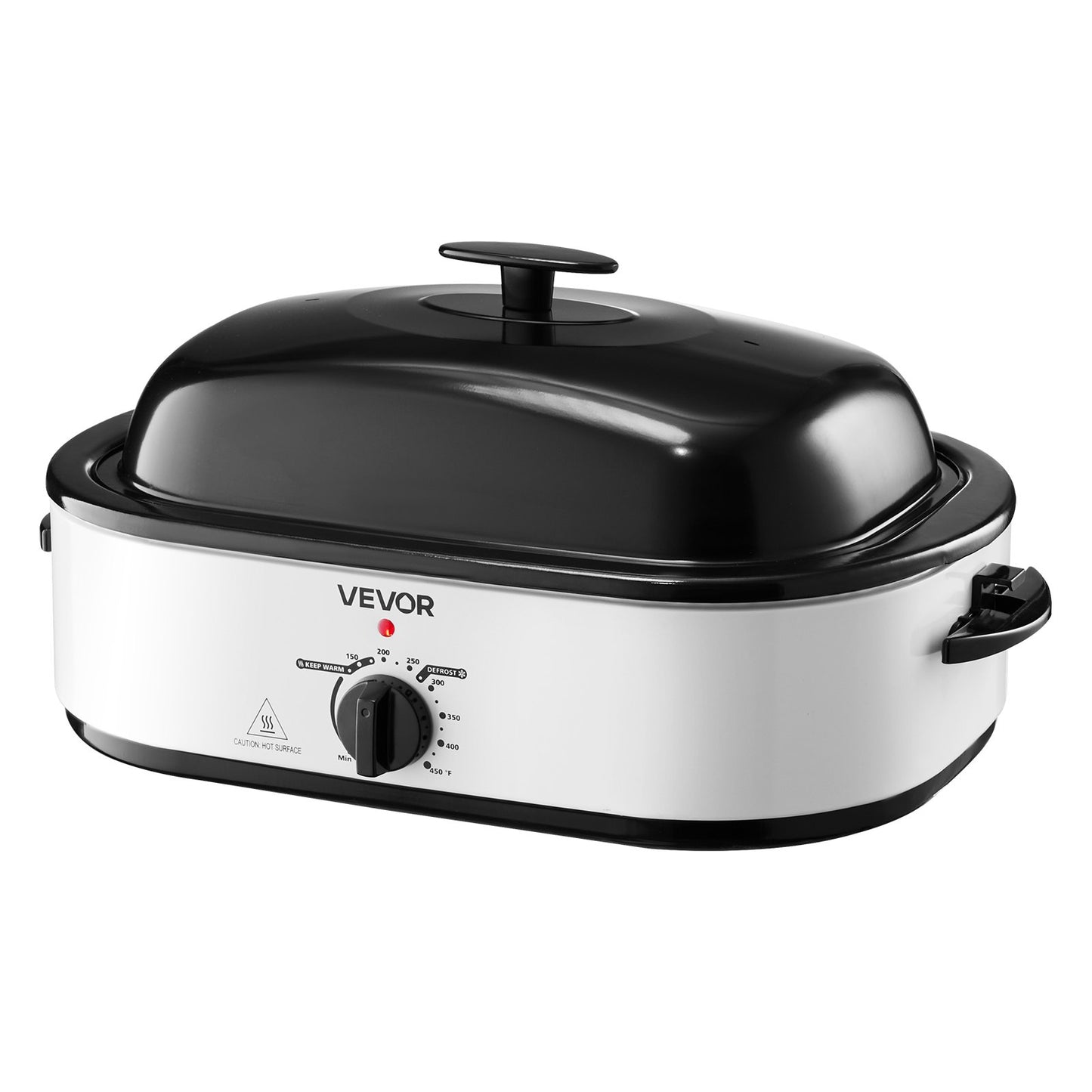 Roaster Oven, 18QT Electric Roaster Oven, 150-450℉ Adjustable Temperature Electric Roasting Pan, Multifunctional Electric Roasters Oven with Self-Basting Lid, Removable Pan and Rack for Holiday