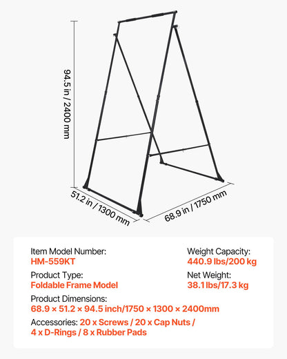 Yoga Stand Frame, Max 440.9 lbs Load Swing Stand, Triangular Structure Yoga Aerial Rig, Aerial Silk Stands with EVA Foam, 4-Level Horizontal & 6-Level Vertical Adjustment, Multi-Functional