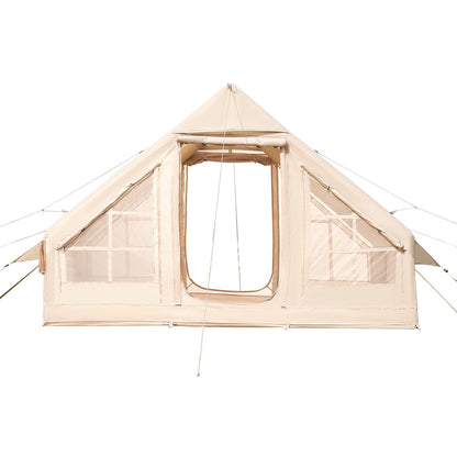 Aufblasbares Zelt für Camping 3-5 Personen Glampingzelt mit Pumpe Einfach aufzubauen