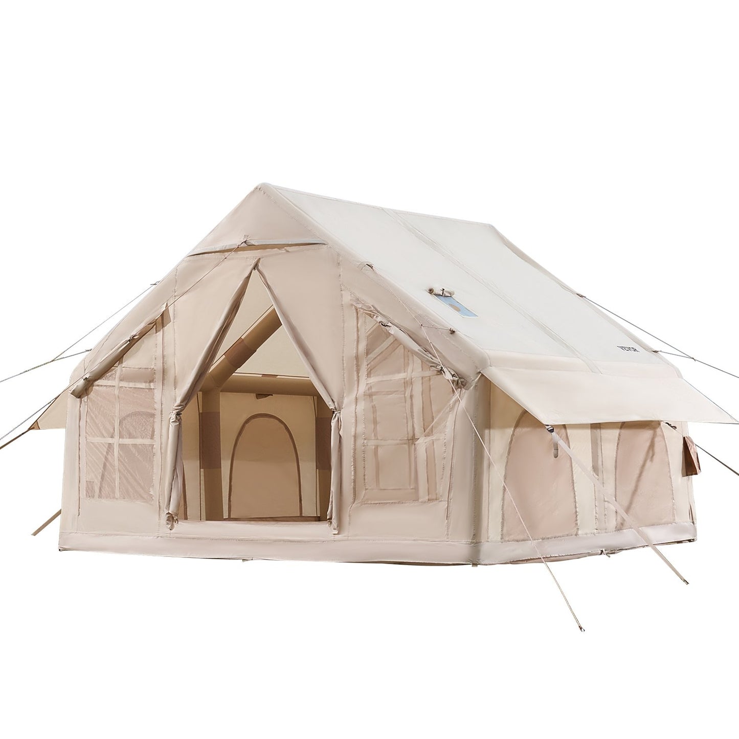 Uppblåsbart tält för camping 4-6 personers glampingtält med pump Enkelt att sätta upp