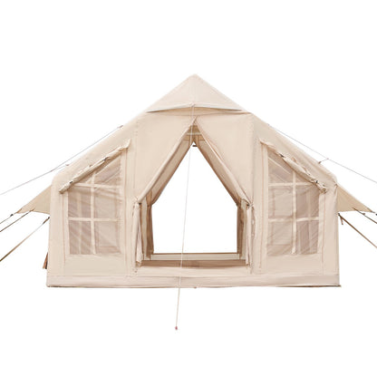 Uppblåsbart tält för camping 4-6 personers glampingtält med pump Enkelt att sätta upp