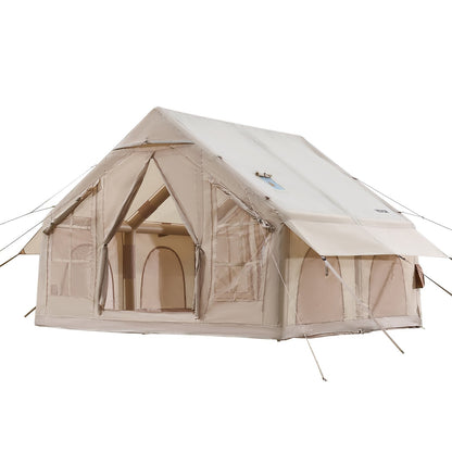 Uppblåsbart tält för camping 4-6 personers glampingtält med pump Enkelt att sätta upp