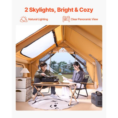 Aufblasbares Zelt für Camping 5-8 Personen Glampingzelt mit Pumpe Einfach aufzubauen | EU