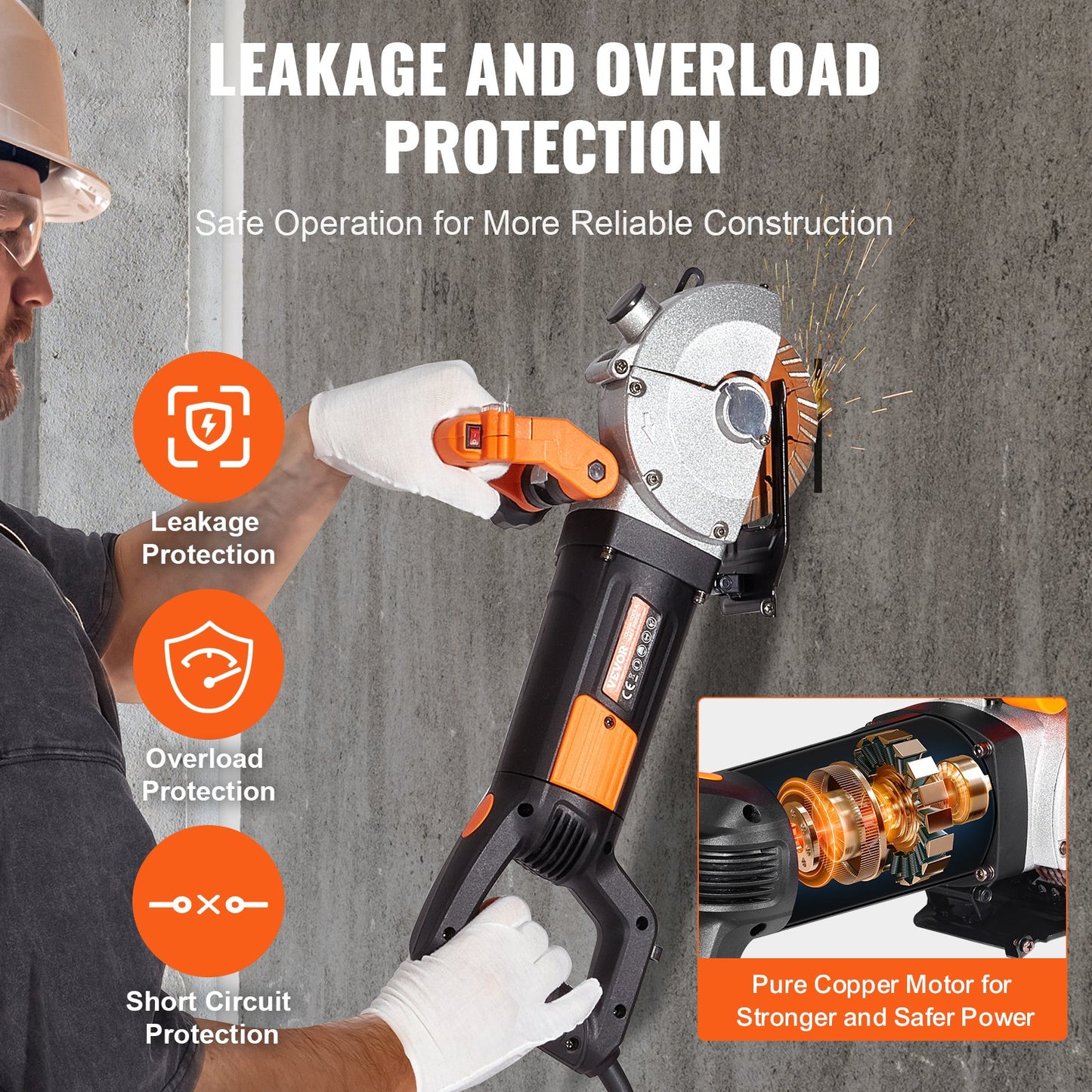 42mm Elektrische Wand Chaser Nut Schneiden Maschine Wand Schlitzen Maschine 4800W