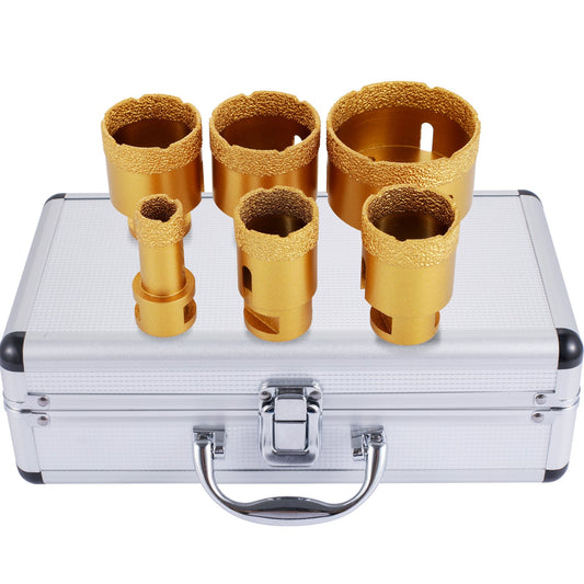 Diamant-Lochsägen-Set, 6-teiliges Diamant-Bohrer-Set mit 20–68 mm Diamant-Bohrern für Keramikfliesen und Marmor