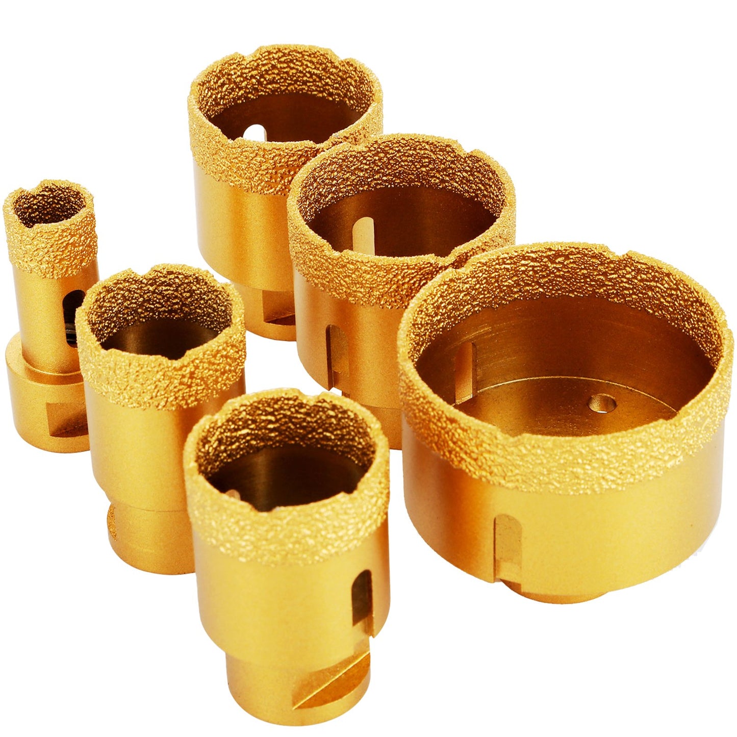 Diamant-Lochsägen-Set, 6-teiliges Diamant-Bohrer-Set mit 20–68 mm Diamant-Bohrern für Keramikfliesen und Marmor