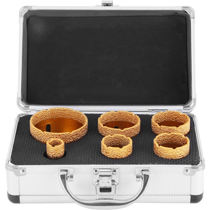 Diamant-Lochsägen-Set, 6-teiliges Diamant-Bohrer-Set mit 20–68 mm Diamant-Bohrern für Keramikfliesen und Marmor