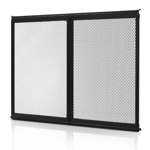 RV Screen Door Protector, 26.5 x 20 inch Door Grille, Easy to Install and Disassemble, Reinforced Breathable Protective Mesh, Aluminum Alloy Camper RV Entry Protector for Pet Protection, Black