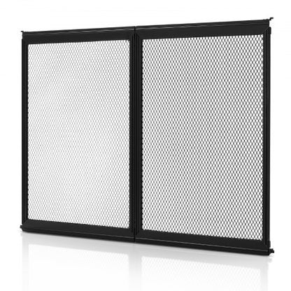 RV Screen Door Protector, 26.5 x 20 inch Door Grille, Easy to Install and Disassemble, Reinforced Breathable Protective Mesh, Aluminum Alloy Camper RV Entry Protector for Pet Protection, Black