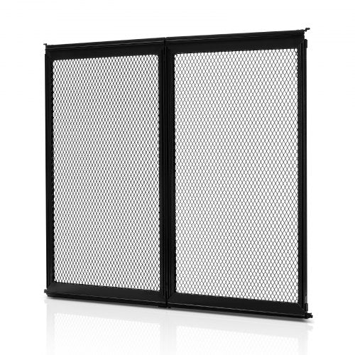 RV Screen Door Protector, 22.5 x 20 inch Door Grille, Easy to Install and Disassemble, Reinforced Breathable Protective Mesh, Aluminum Alloy Camper RV Entry Protector for Pet Protection, Black
