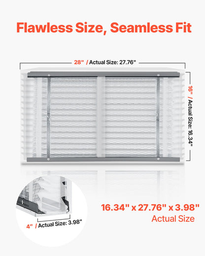 16 x 28 x 4 Furnace Filter, MERV 11 HVAC Ac Filters,12-Month Electrostatic Pleated Air Conditioner Filters, 2-Pack (Actual Size: 16.34 x 27.76 x 3.98 Inch) for Capturing Dust, Smog, Pet Dander