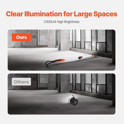Underhood Work Light, 2300LM, 6000mAh Rechargeable Bright LED Light, Portable Cordless Mechanic Work Light Bar with Hooks, for Car Repairing Inspection Garage Workshop Emergency Home Lighting
