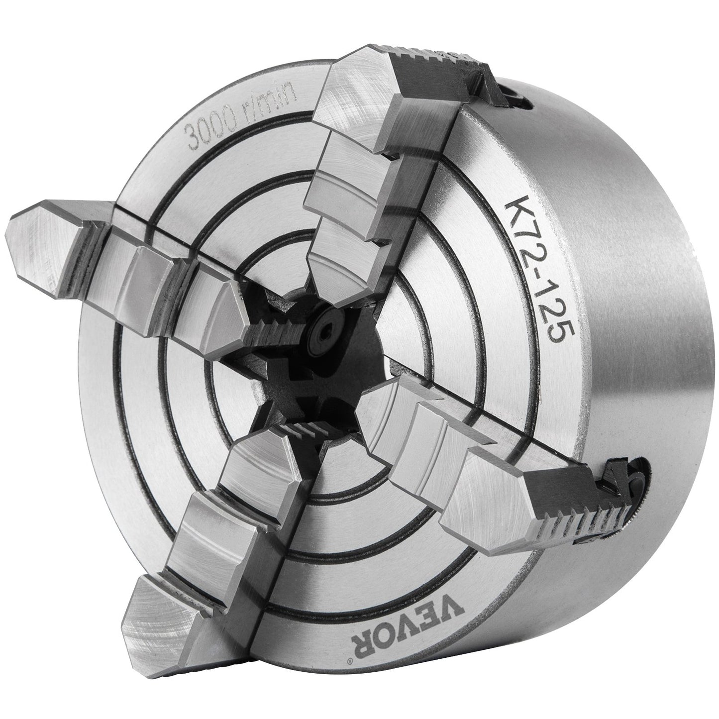 K72-125 5 Inch Lathe Chuck Independent Reversible Jaw 125MM Metal Lathe Machine Accessories for Mini Metal Lathe Machine 4 Jaw Lathe Chuck