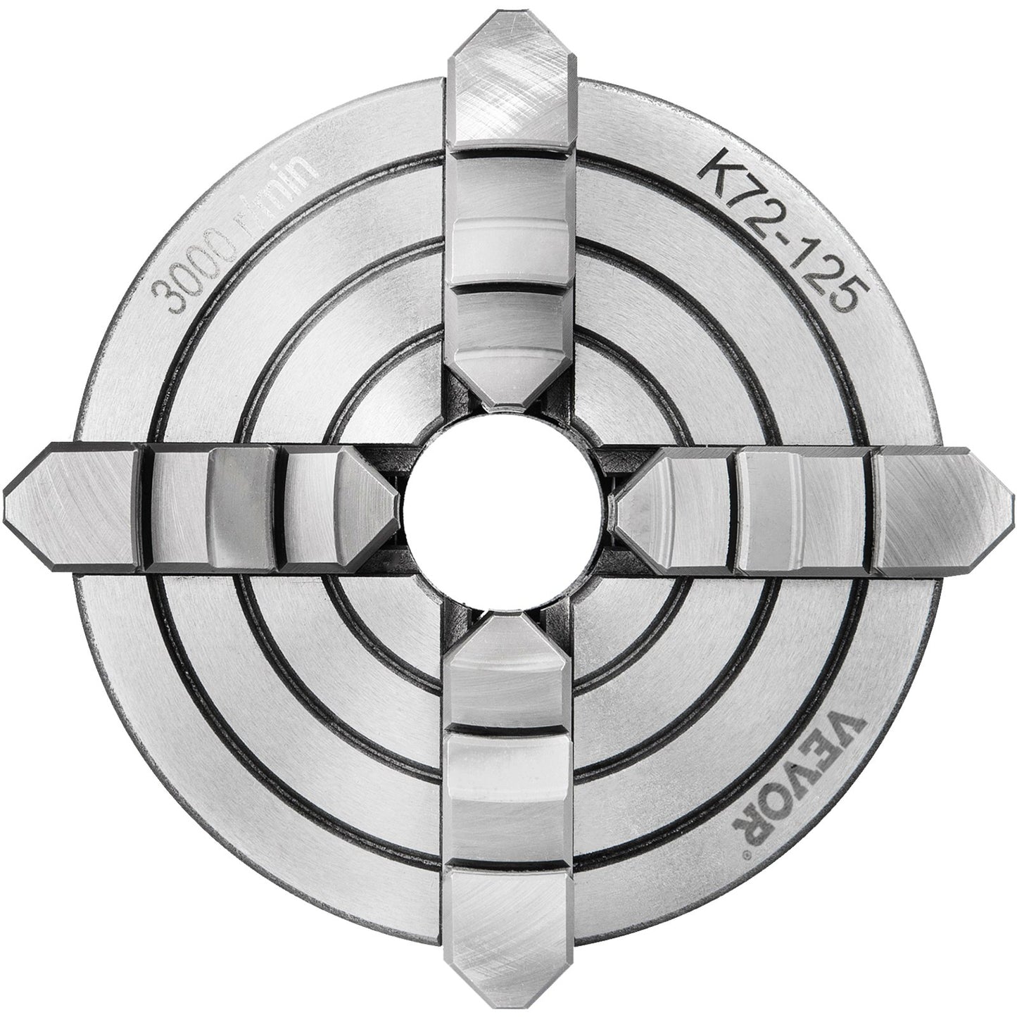 K72-125 5 Inch Lathe Chuck Independent Reversible Jaw 125MM Metal Lathe Machine Accessories for Mini Metal Lathe Machine 4 Jaw Lathe Chuck