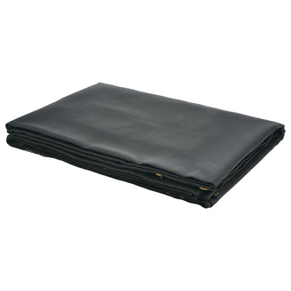 Netzplane für Muldenkipper, 2,3 x 5,5 m, PVC-beschichtete, schwarze Hochleistungsabdeckung mit 14 cm (5,5 Zoll) großer, 5,5 oz (18 oz) Doppeltasche, Messingösen, verstärktes Doppelnadelstichgewebe, passend für manuelle oder elektrische Muldenkippersysteme