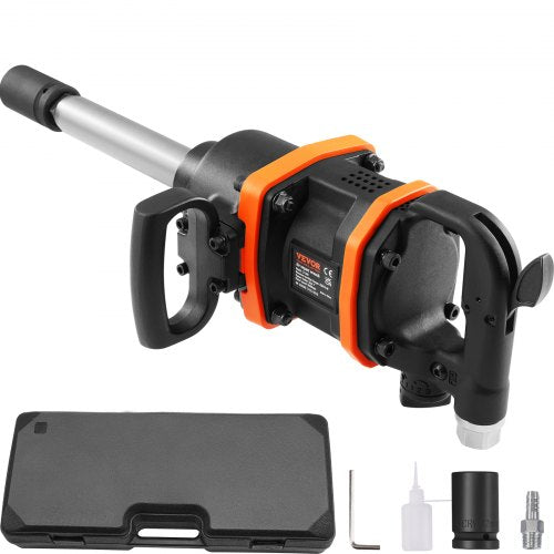 1 Inch Air Impact Wrench, Up to 3160 ft-lbs High Reverse Torque Output 1" Pneumatic Impact Gun w/ 8 Inch Extended Anvil & Carrying Case for Heavy Duty Repairs and Maintenance