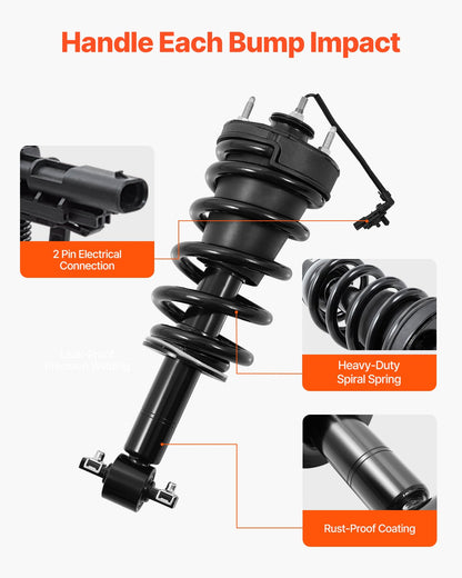 Front Air Shock Absorber Strut, 2 PCS, Compatible with Cadillac Escalade, Chevrolet Silverado/Suburban/Tahoe, GMC Sierra/Yukon, Replacement for 84176631 84061228 84977478 23312167 23464589