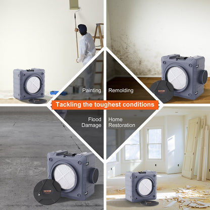 Luftreiniger mit 3-Stoff-Stapel-Unterdruckmaschine mit 800 CFM