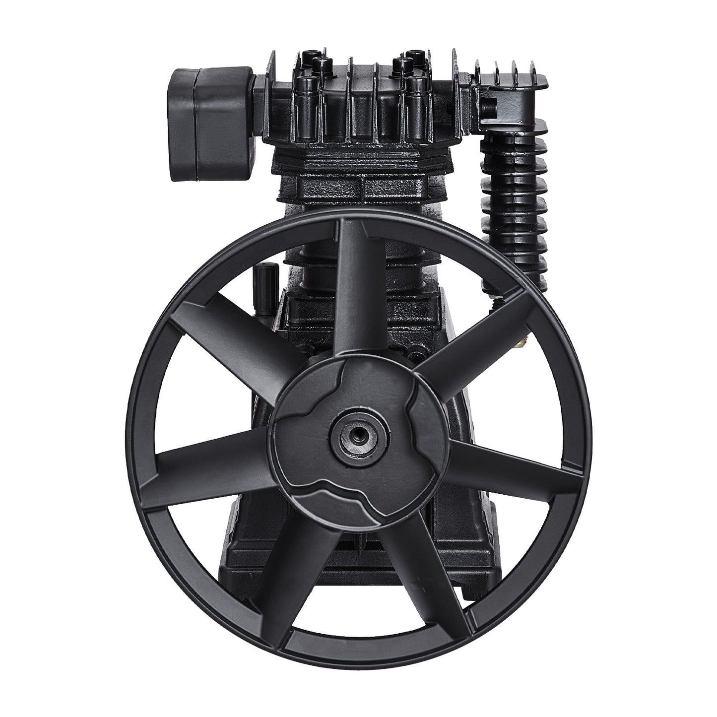 Air Compressor Pump Head, 3HP 5.8CFM @ 90PSI, Twin Cylinder Oil Lubricated Air Compressor Piston Pump Head, Single-Stage Aluminum Air Compressor Pump Replacement with Max. 116PSI Pressure