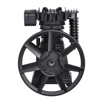 Air Compressor Pump Head, 3HP 5.8CFM @ 90PSI, Twin Cylinder Oil Lubricated Air Compressor Piston Pump Head, Single-Stage Aluminum Air Compressor Pump Replacement with Max. 116PSI Pressure