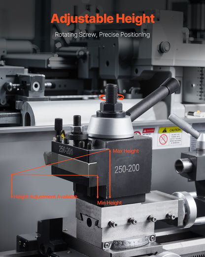 Quick Change Tool Post Set 6 st svarv verktygshållare för 10"-15" mini svarv